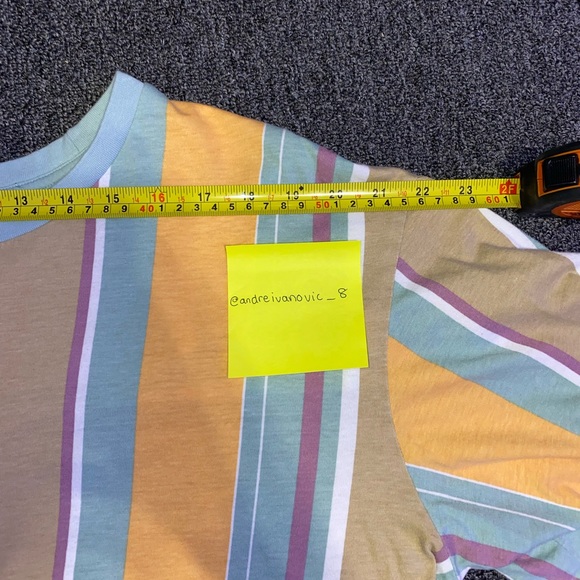PacSun Abstract Multi-Colored Stripes T-Shirt - Picture 6 of 6